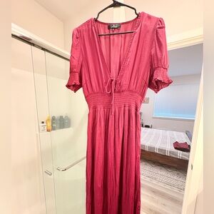 Lulus Satin Holiday Dress